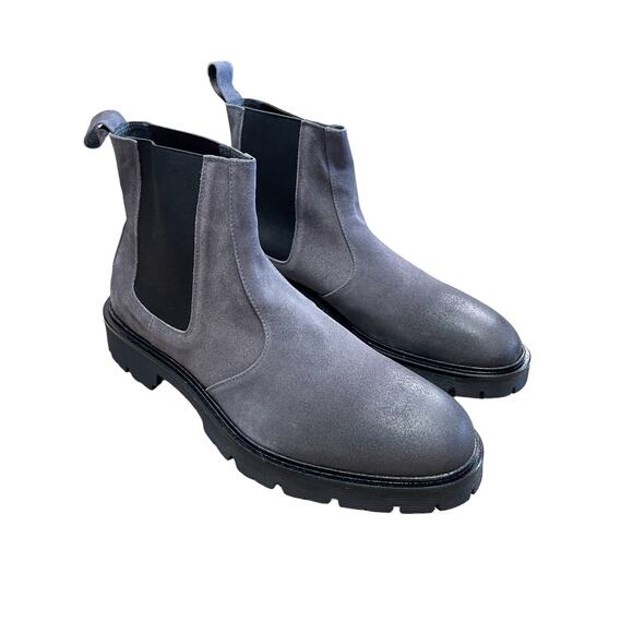 The Good Man Brand Mens Modern City Distressed Chelsea Boots Grey Suede 12 NIB - Picture 4 of 6
